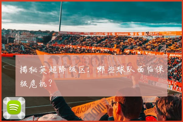 揭秘英超降级区:哪些球队面临保级危机?